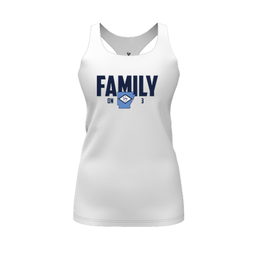 [CUS-DFW-RCBK-PER-WHT-FYS-LOGO2] Racerback Tank Top (Female Youth S, White, Logo 2)