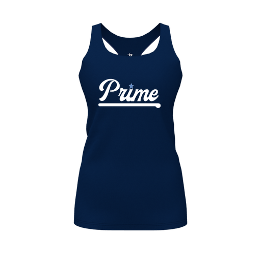 [CUS-DFW-RCBK-PER-NVY-FYS-LOGO3] Racerback Tank Top (Female Youth S, Navy, Logo 3)