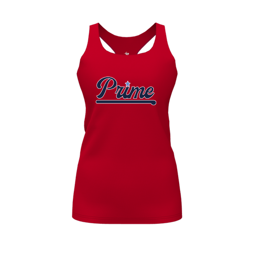 [CUS-DFW-RCBK-PER-RED-FYS-LOGO1] Racerback Tank Top (Female Youth S, Red, Logo 1)