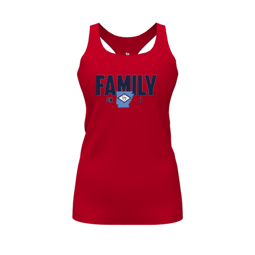 [CUS-DFW-RCBK-PER-RED-FYS-LOGO2] Racerback Tank Top (Female Youth S, Red, Logo 2)