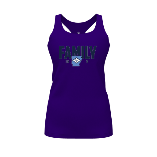 [FT0TRBPP-FYS-LOGO2] Decker Racerback Tank Top (Female Youth S, Purple, Logo 2)