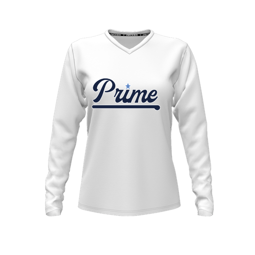 [CUS-DFW-TEES-CMF-VNK-LSL-WHT-FYXS-LOGO1] Comfort T-Shirt (Female Youth XS, White, V Neck, Logo 1, Long Sleeve)