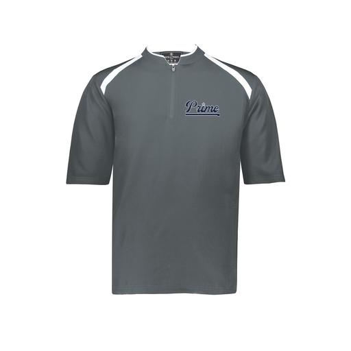 [229581-AS-GRY-LOGO1] Men's Dugout Short Sleeve Pullover (Adult S, Gray, Logo 1)