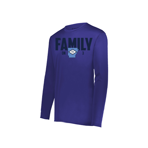 [222823.747.S-LOGO2] Youth LS Smooth Sport Shirt (Youth S, Purple, Logo 2)