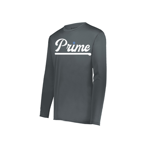 [222823.059.S-LOGO3] Youth LS Smooth Sport Shirt (Youth S, Gray, Logo 3)