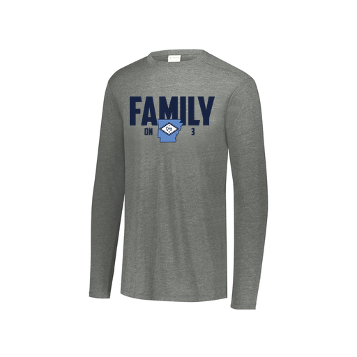 [FTLCUBGY-YS-LOGO2] Decker Youth Tri-Blend T-Shirt - Long Sleeve (Youth S, Gray, Logo 2)