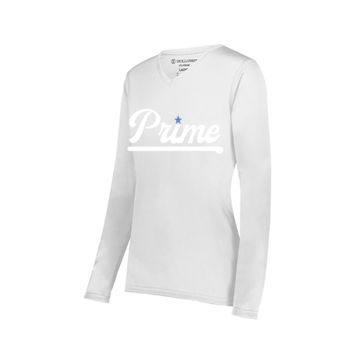 [222824.005.S-LOGO3] Ladies LS Smooth Sport Shirt (Female Adult S, White, Logo 3)