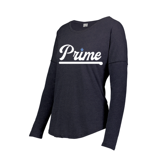 [FTLCUBNV-FAS-LOGO3] Ladies LS Ultra-blend T-Shirt (Female Adult S, Navy, Logo 3)