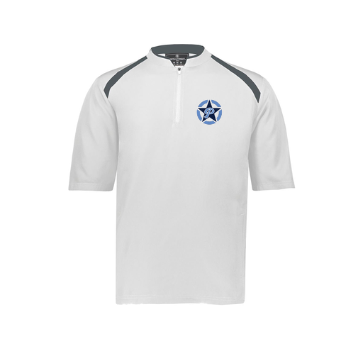 [229581-AS-WHT-LOGO4] Men's Dugout Short Sleeve Pullover (Adult S, White, Logo 4)